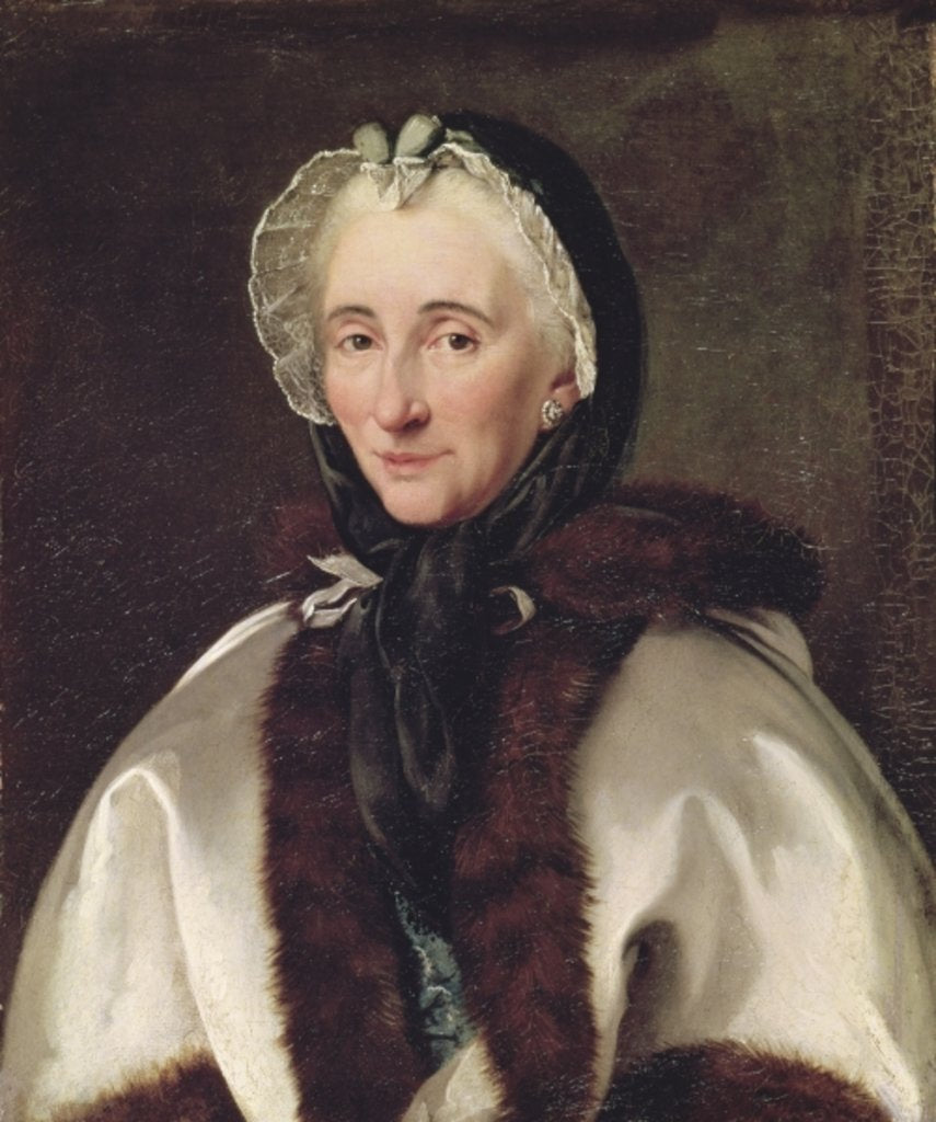 Detail of Portrait of Madame Francoise de Graffigny by French School