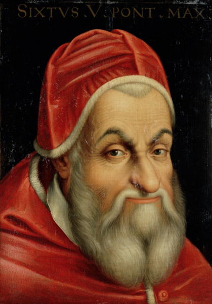 Detail of Pope Sixtus V by Italian School