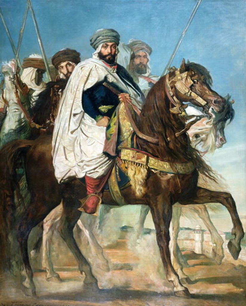 Detail of Ali Ben Ahmed, the Last Caliph of Constantine, with his Entourage outside Constantine, 1845 by Theodore Chasseriau