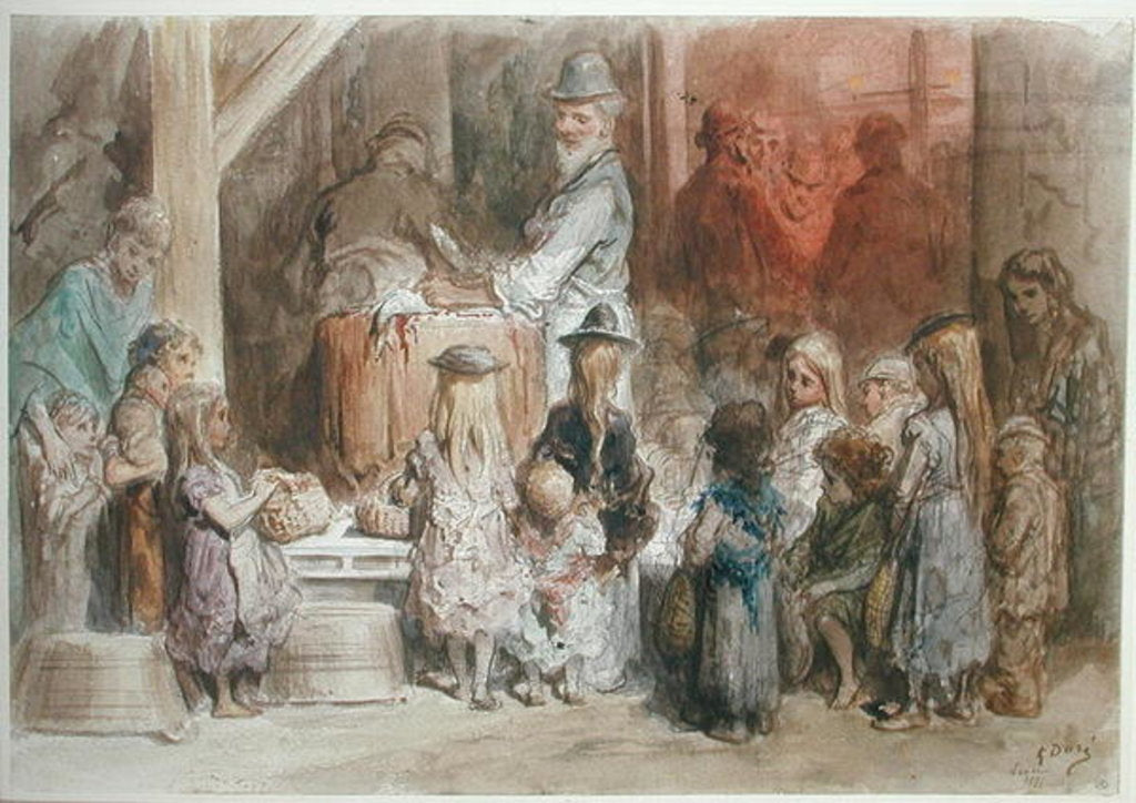 Detail of The Charity of the Fishmongers by Gustave Dore