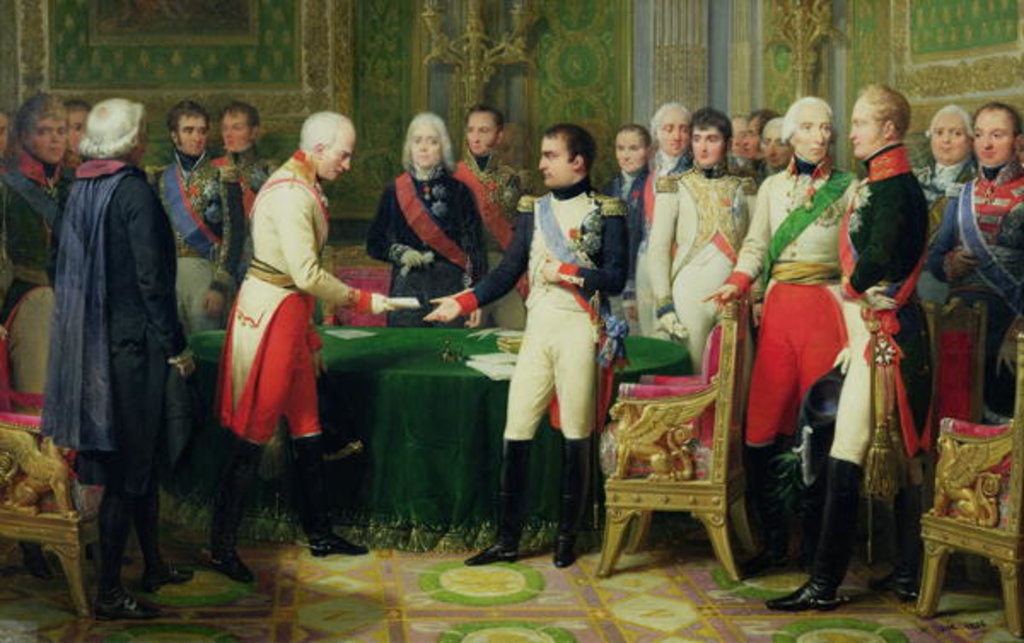 Detail of Napoleon I Receiving Baron Vincent, the Austrian Ambassador, at Erfurt, 28th October 1808, 1838 by Nicolas Louis Francois Gosse