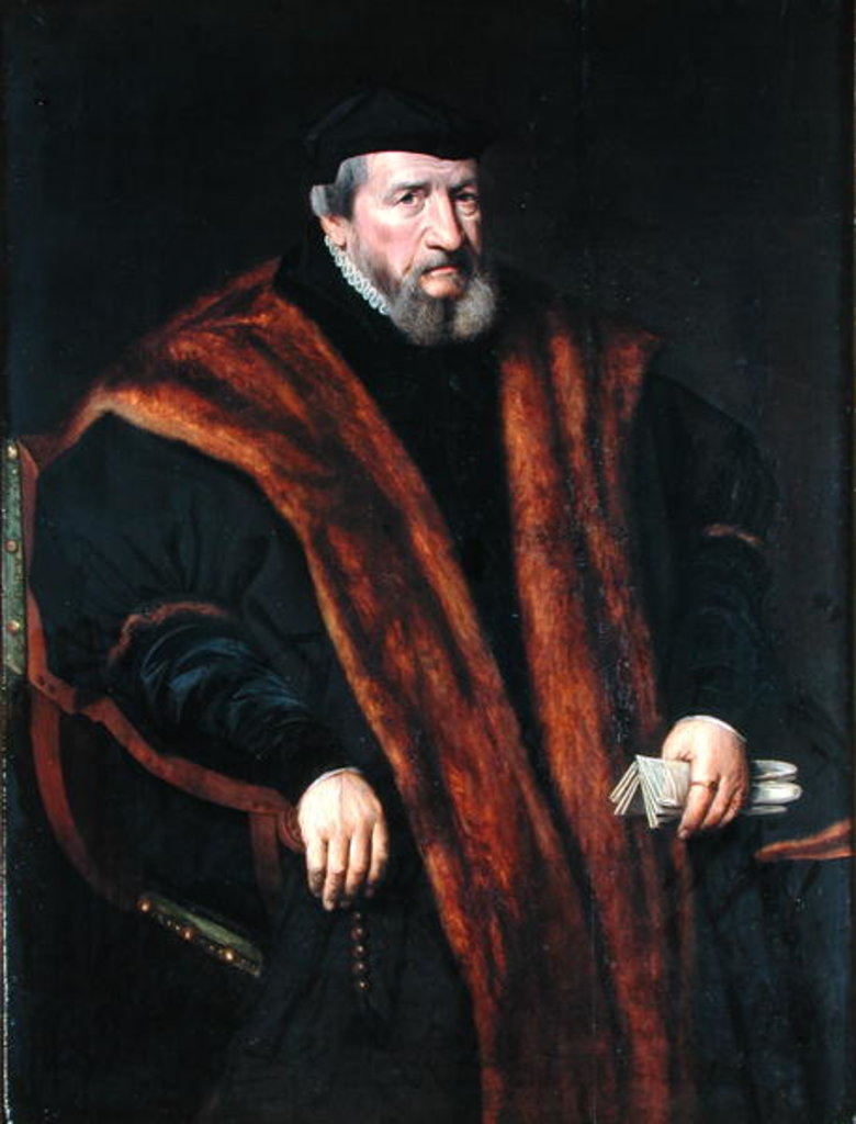 Detail of Portrait of a Man, 1564 by School Netherlandish