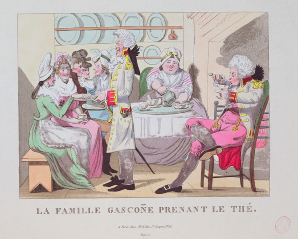 Detail of A Family from Gascony Drinking Tea, 1815 by French School