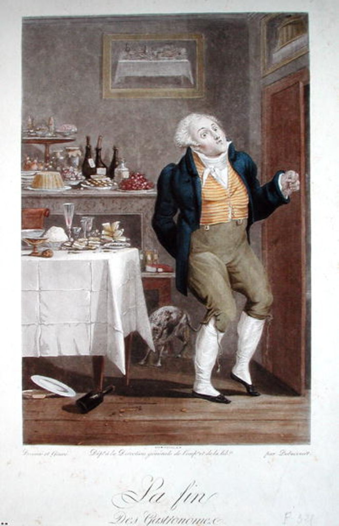 Detail of The End of the Gastronomes by Philibert Louis Debucourt