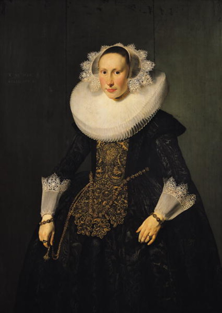 Detail of Elisabeth van der Aa, 1628 by Thomas de Keyser