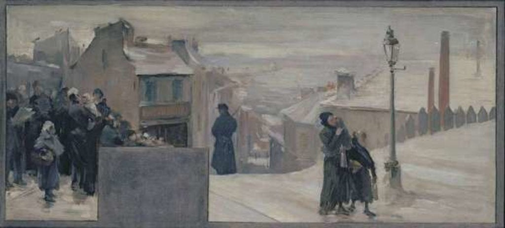 Detail of The Famine between 1870-71, 1889 by Paul Louis Delance