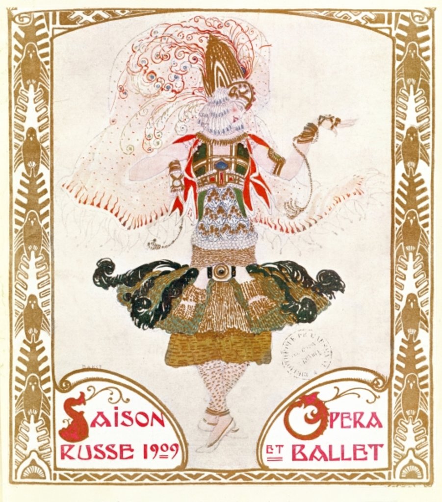 Detail of Cover of a programme for the Russian Season of Opera and Ballet, 1909 by Leon Bakst