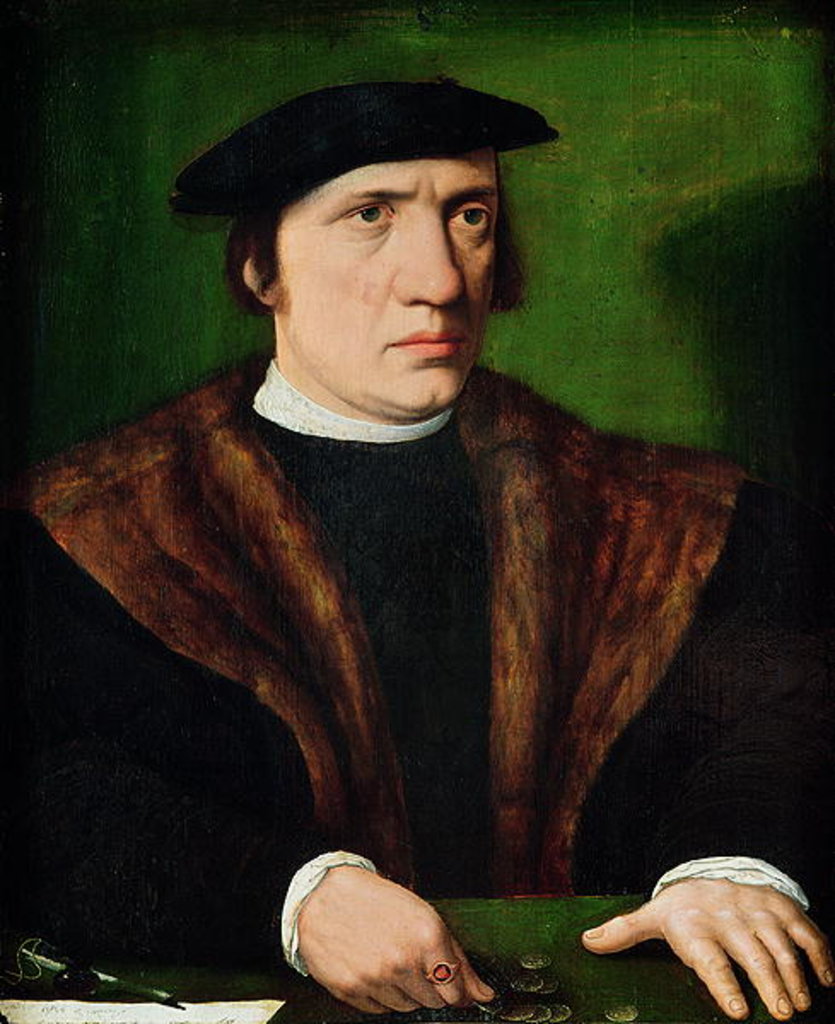 Detail of Portrait of a Man by Hans Holbein the Younger