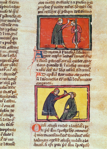 Detail of Ms H 89 fol.6 Surgery by French School