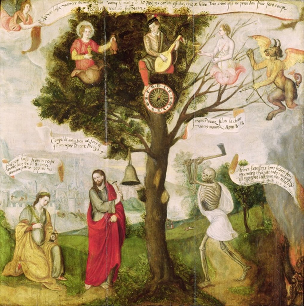 Detail of The Tree of Good and Evil by French School