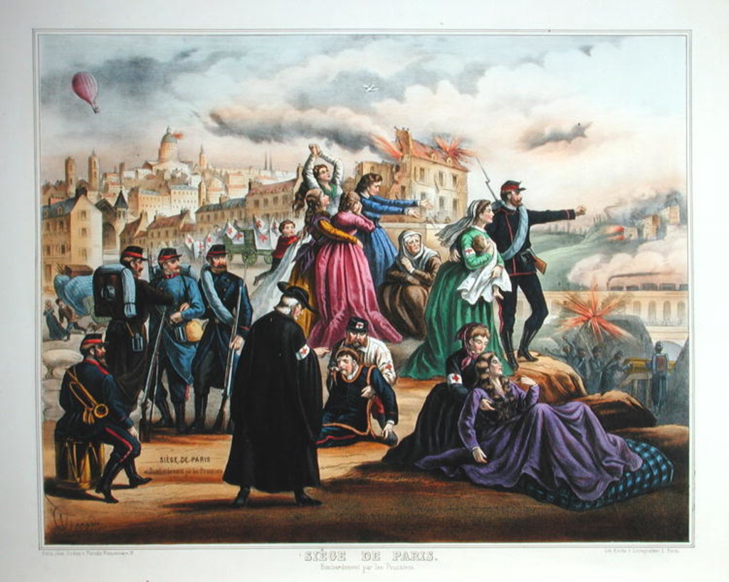 Detail of The Siege of Paris. Bombardment by the Prussians, 1870-71 by French School