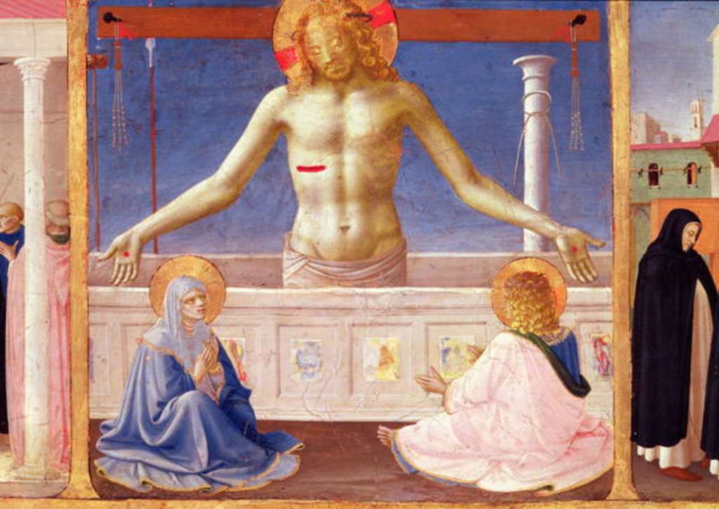 Detail of Christ Rising from his Tomb, detail of the predella panel of the Coronation of the Virgin, c.1430-32 by Fra (c.1387-1455) Angelico
