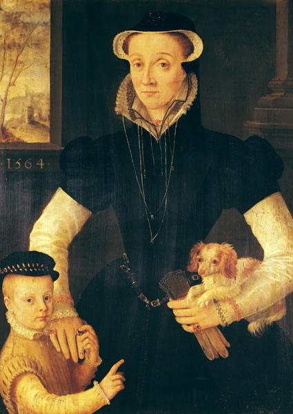 Detail of A Widow and her Son, 1564 by Anthonis van Dashorst (c.1519-1576/77) (attr.to) Mor