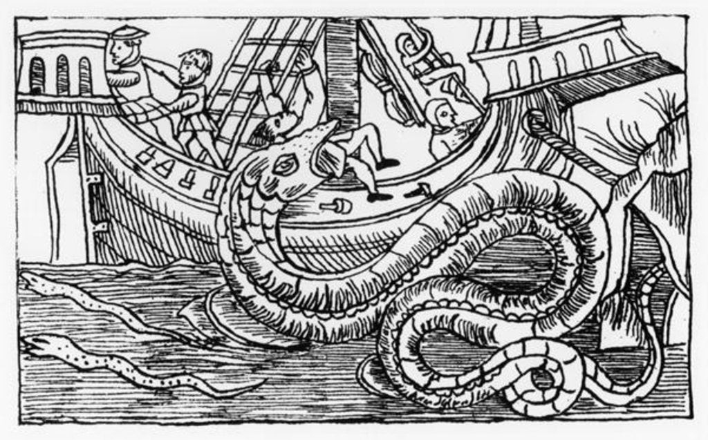 Detail of A Sea Serpent by Italian School