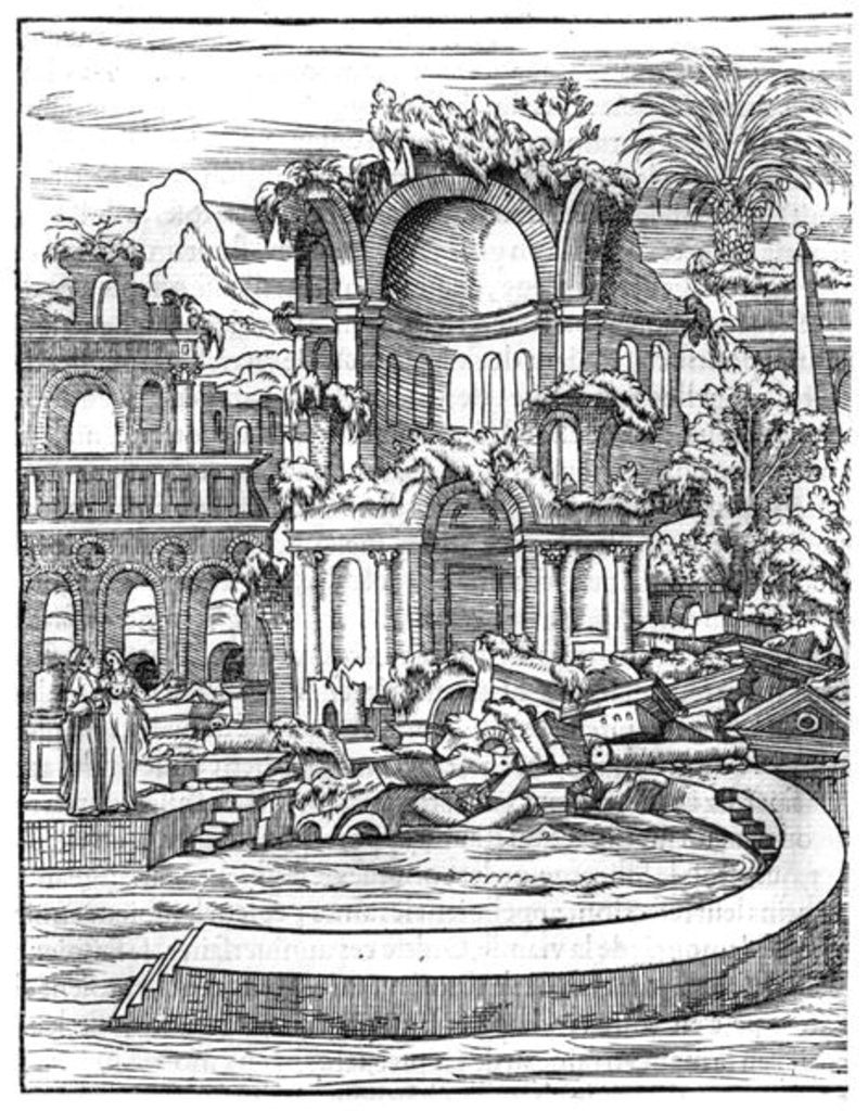 Detail of Roman Ruins by French School