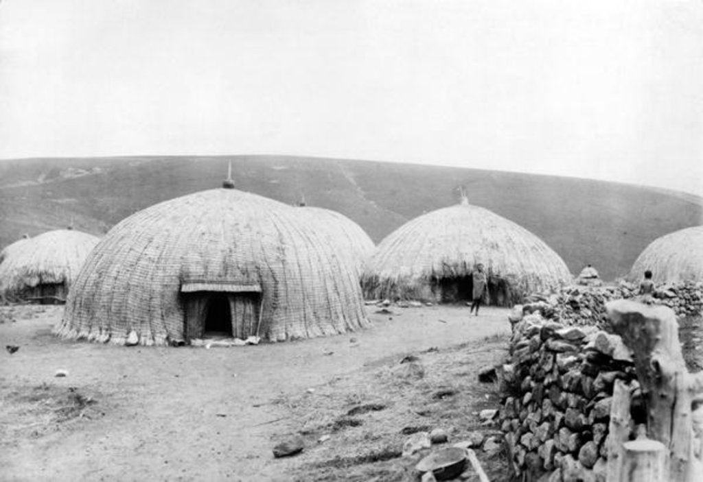 Detail of Kaffir Huts, South Africa, c.1914 by French Photographer