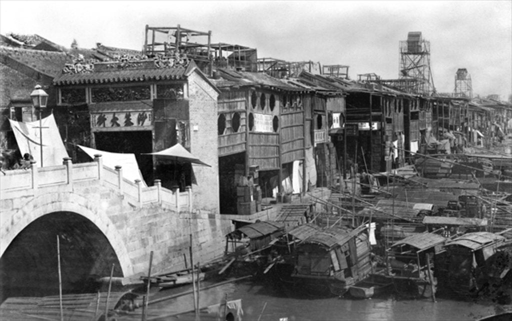 Detail of View of Canton, China, c.1900 by French Photographer