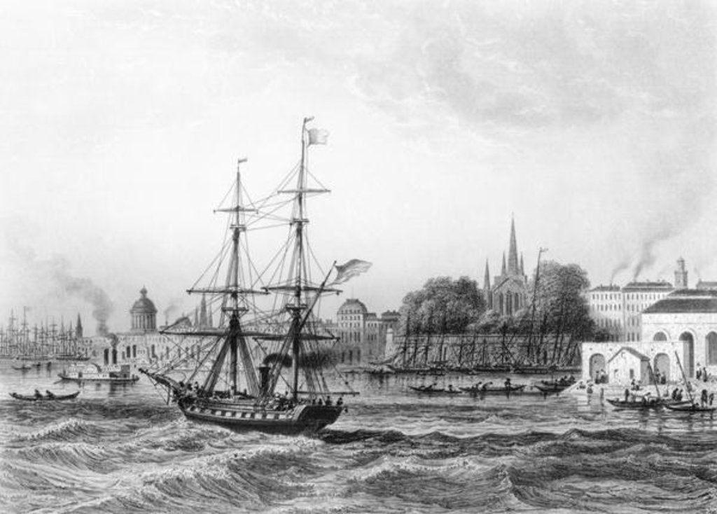Detail of The Port of New Orleans by Charles de Lalaisse