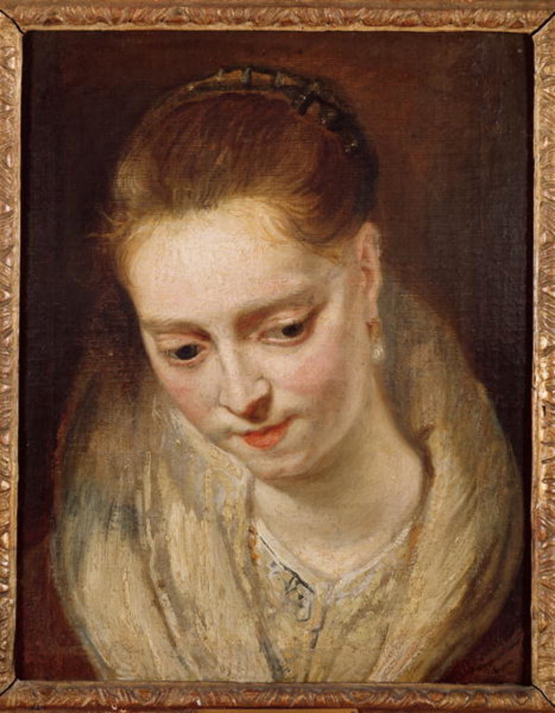 Detail of Portrait presumed to be Helene Fourment by Peter Paul (attr. to) Rubens