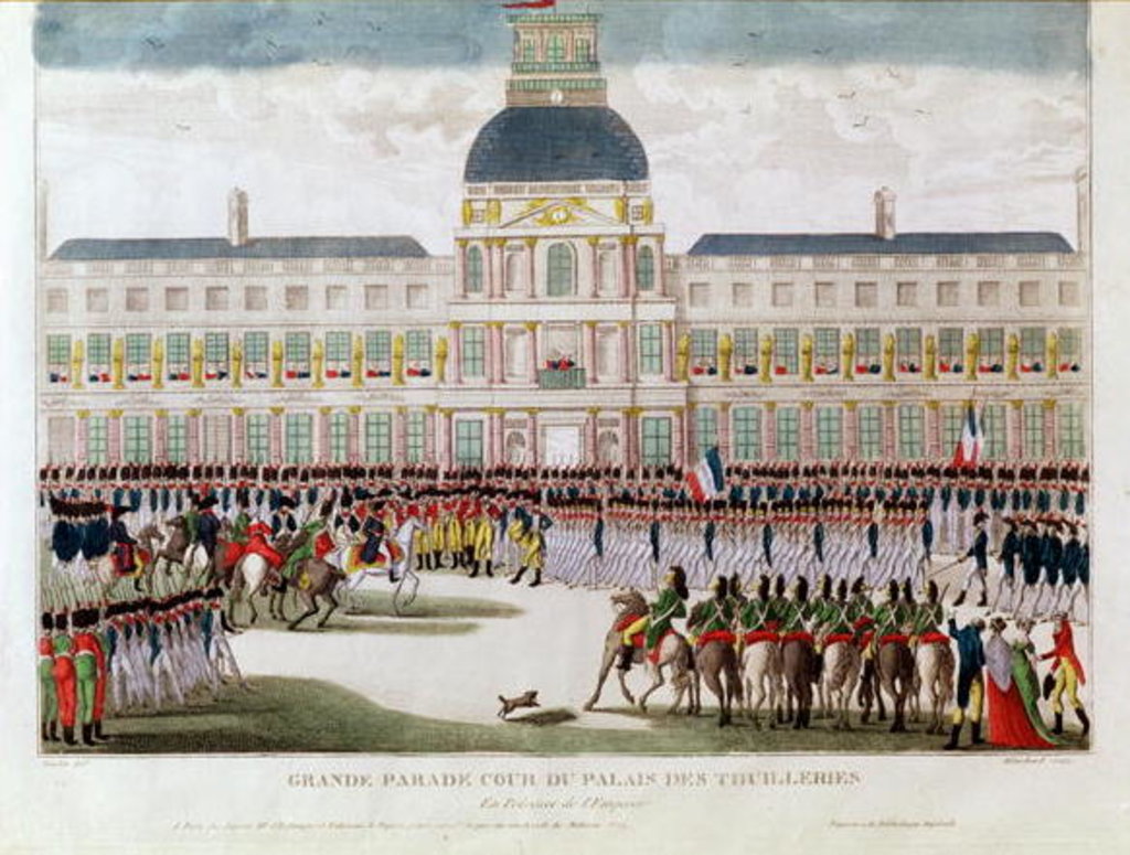 Detail of Parade in the Courtyard of the Palais des Tuileries in the Presence of the Emperor by Thomas (after) Naudet