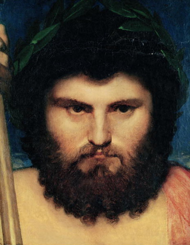 Detail of Head of Jupiter, study for Jupiter and Thetis, 1810 by Jean Auguste Dominique Ingres