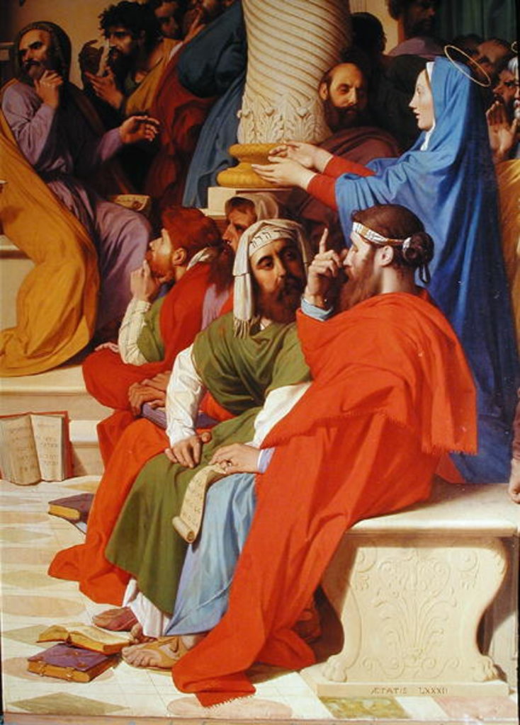Detail of Jesus Among the Doctors by Jean Auguste Dominique Ingres