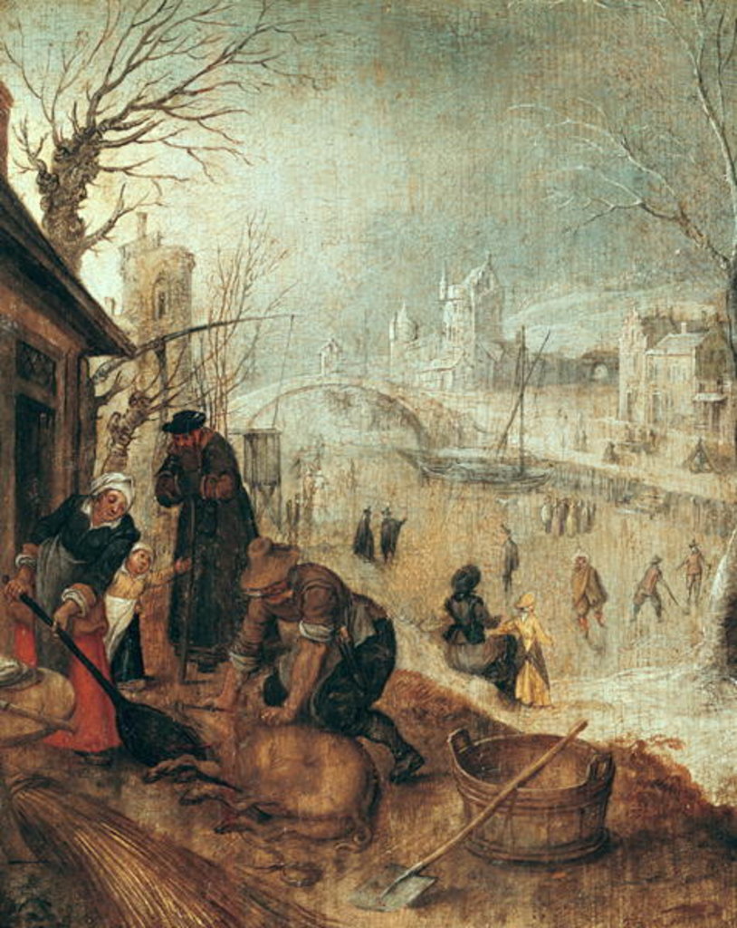 Detail of Winter Scene by Sebastian Vrancx