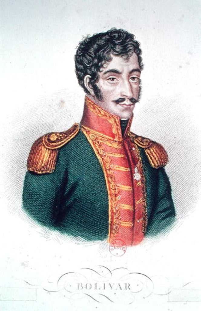 Detail of Portrait of Simon Bolivar by French School
