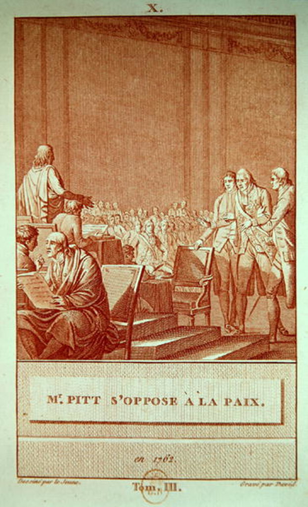 Detail of William Pitt the Elder Opposing the Peace of 1762 by Le Jeune