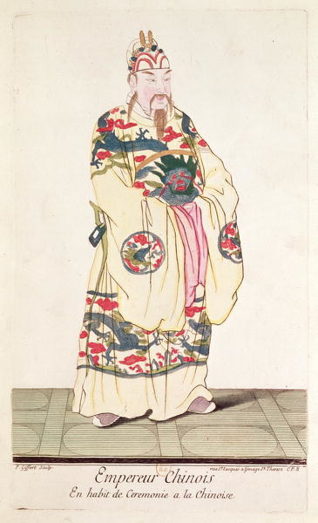 Detail of Chinese Emperor in Ceremonial Costume by Pierre Giffart