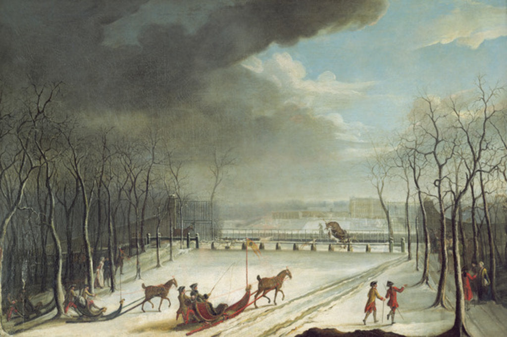 Detail of The Prince of Conde Hunting in a Sleigh in 1767 by Jean Francois Perdrix