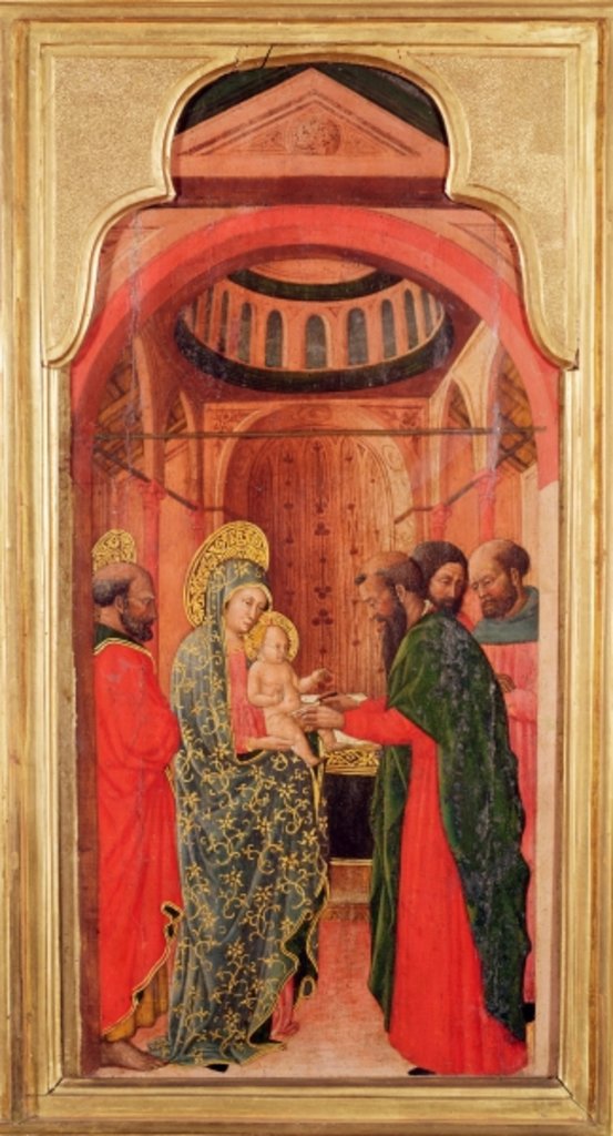 Detail of The Circumcision, from an altarpiece depicting scenes from the life of the Virgin, c.1445 by Giovanni Francesco da Rimini