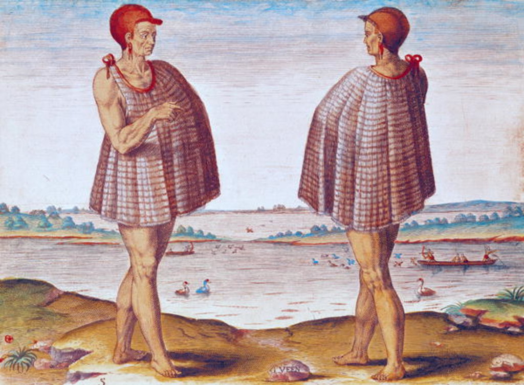 Detail of A Priest from Secoton in Virginia by Jacques Le Moyne