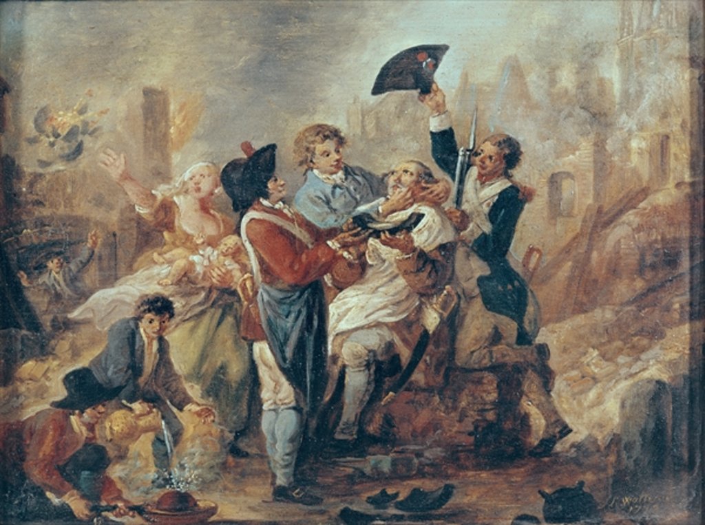 Detail of The Shaving Mug of Lille, 1793 by Louis Joseph Watteau