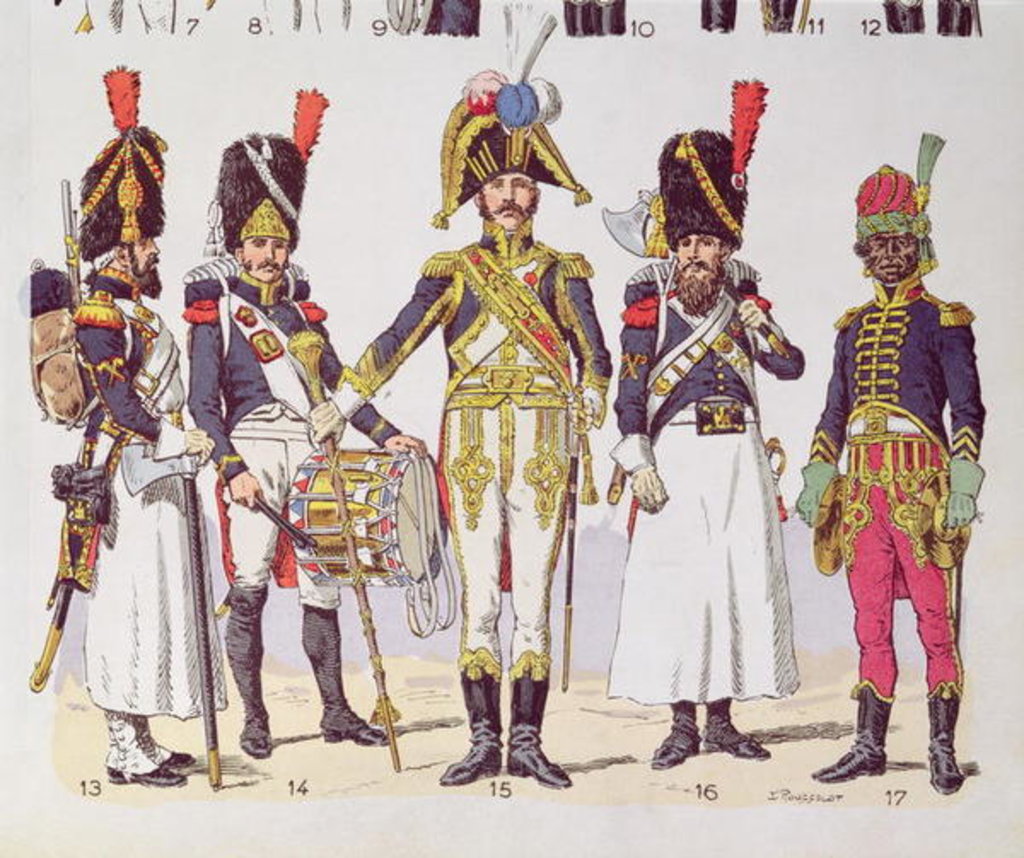 Detail of Grenadier Guards of the First Empire by Lucien Rousselot