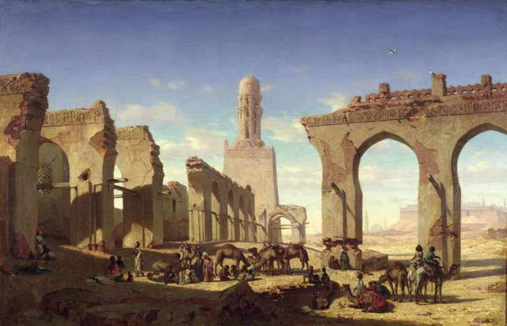 Detail of Ruins of the Mosque of the Caliph El Haken, Cairo, c.1840 by Prosper Georges Antoine Marilhat