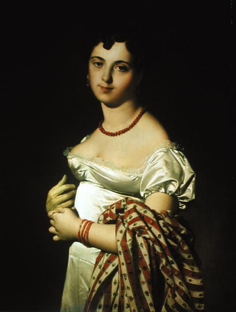 Detail of Madame Henri-Philippe-Joseph Panckouke 1811 by Jean Auguste Dominique Ingres
