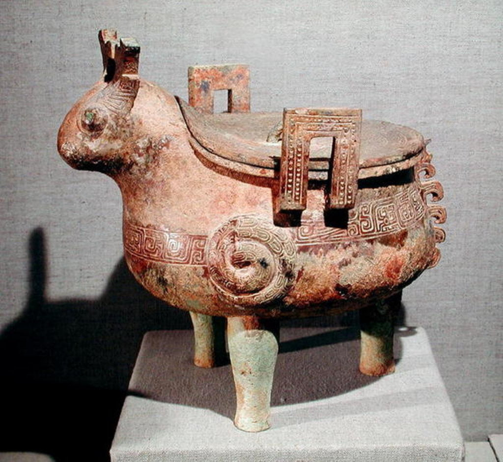 Detail of Sacrificial 'hsi-ting' animal figure, from Shucheng, Anhui, Chou Dynasty, 7th-6th century BC by School Chinese