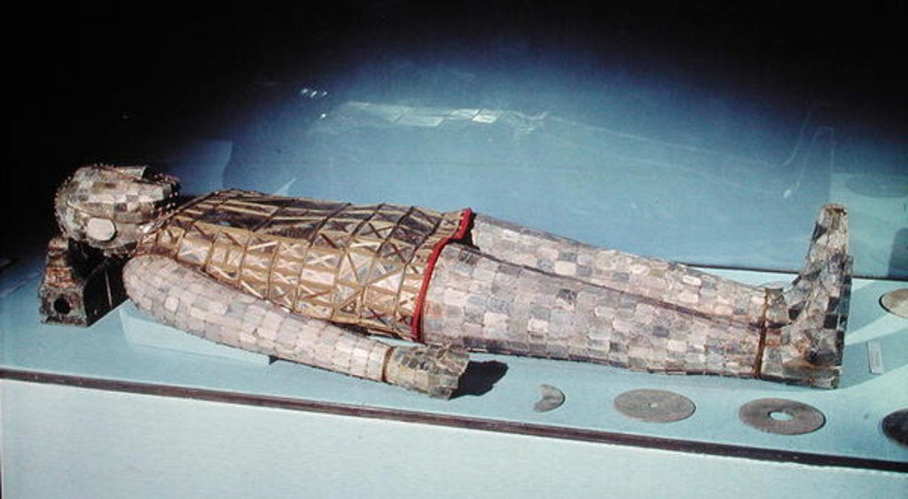 Detail of Jade burial suit by School Chinese