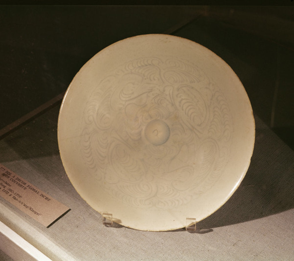 Detail of Bowl with an incised floral decoration, from Nanchang, Jiangxi Province, Sung Dynasty, 12th-13th century by School Chinese