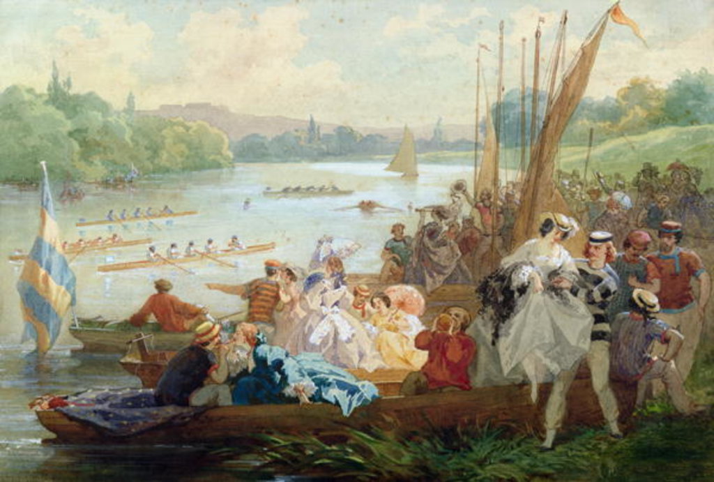 Detail of A Regatta at Asnieres during the Second Empire by Antony Paul Emile Morlon