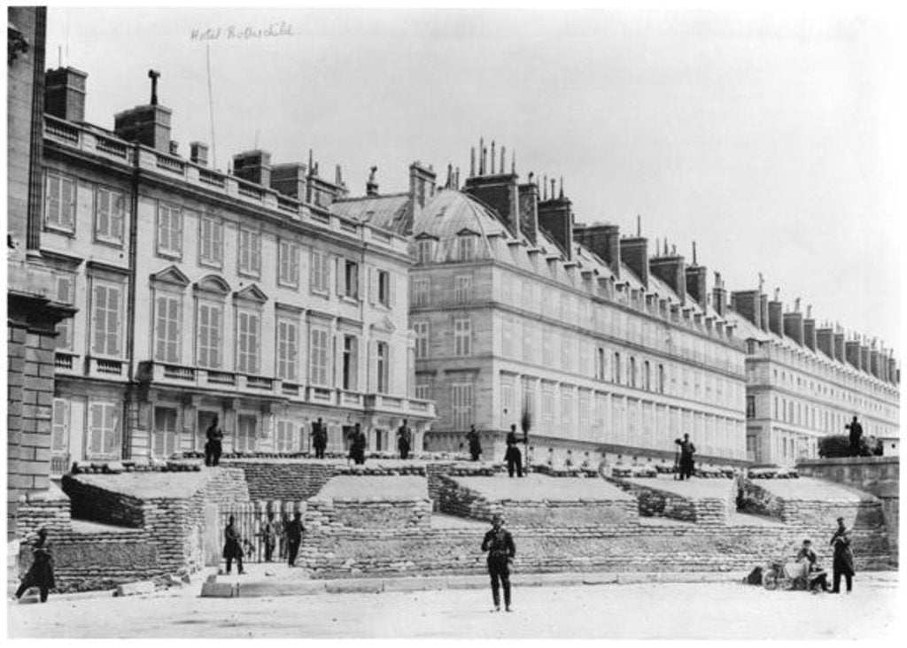 Detail of Barricade during the Commune of Paris in Rue de Rivoli, 1871 by French Photographer