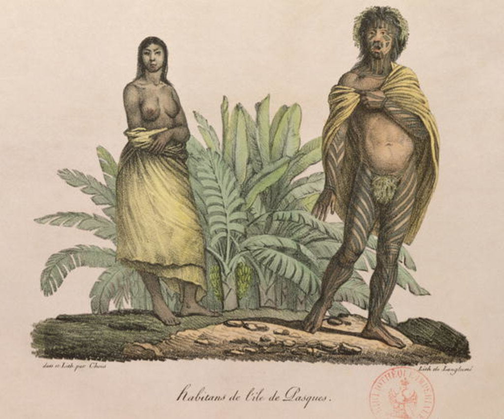 Detail of Inhabitants of Easter Island, 1822 by Ludwig Choris