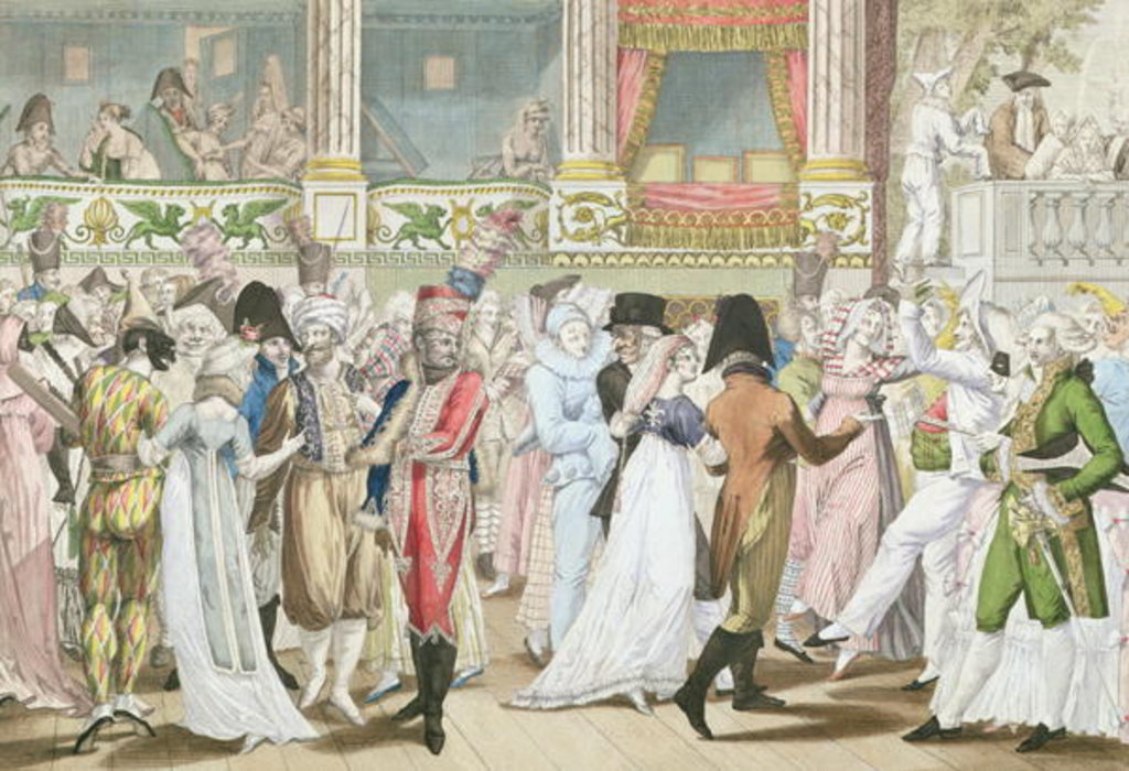 Detail of Costume Ball at the Opera, after 1800 by Jean Francois Bosio