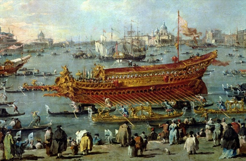 Detail of The Departure of the 'Bucentaur' Towards the Venice Lido on Ascension Day by Francesco Guardi