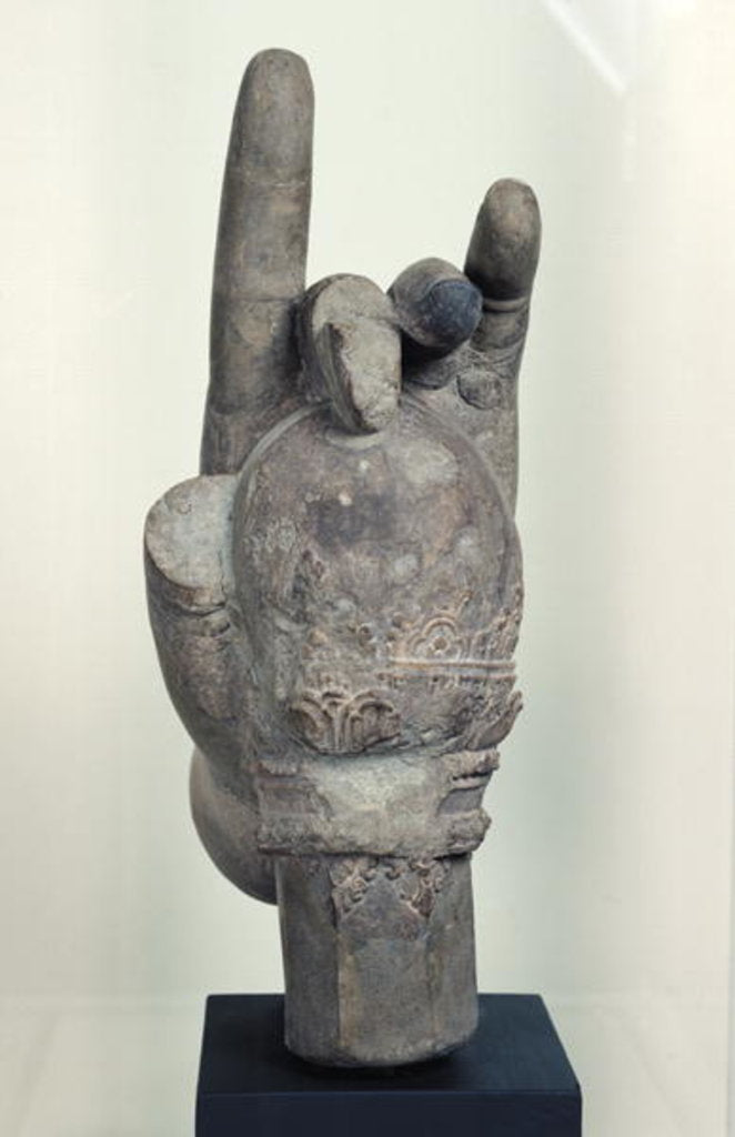Detail of Hand from a colossal statue of Shiva, from Koh Ker, Kompong Thom Province by Cambodian School