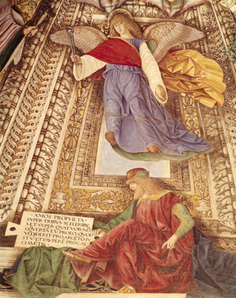 Detail of Amos and the Angel holding the pincers of the Passion of Christ by Melozzo da Forli