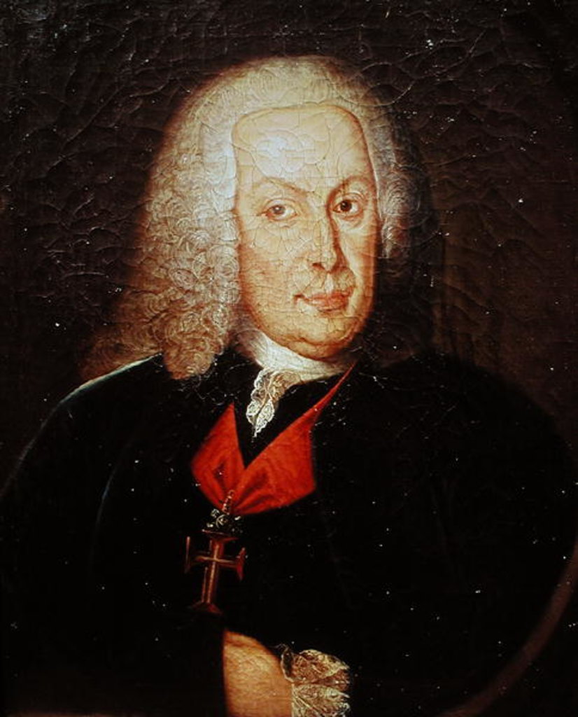 Detail of Portrait of Sebasiao Jose de Carvalho e Mello Marques de Pombal by Portuguese School