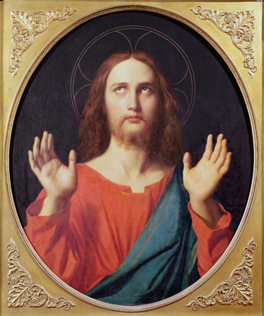 Detail of Christ by Jean Auguste Dominique Ingres