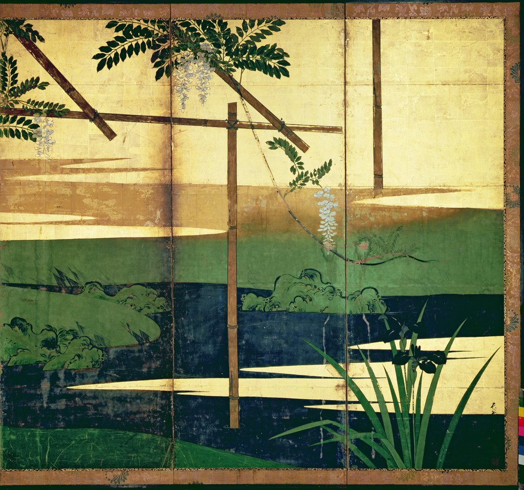 Detail of Wisteria in blossom by Soen Hasegawa